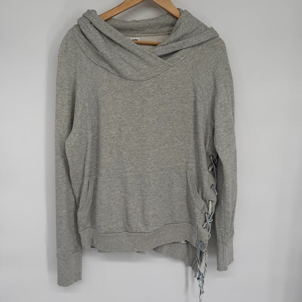 NSF Hoodie Womens Large Gray ComfyCore Loungewear Sweatshirt Cotton USA‎ Made